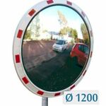 фото Зеркало дорожное круглое со световозвращающей окантовкой, диаметр 1200 мм